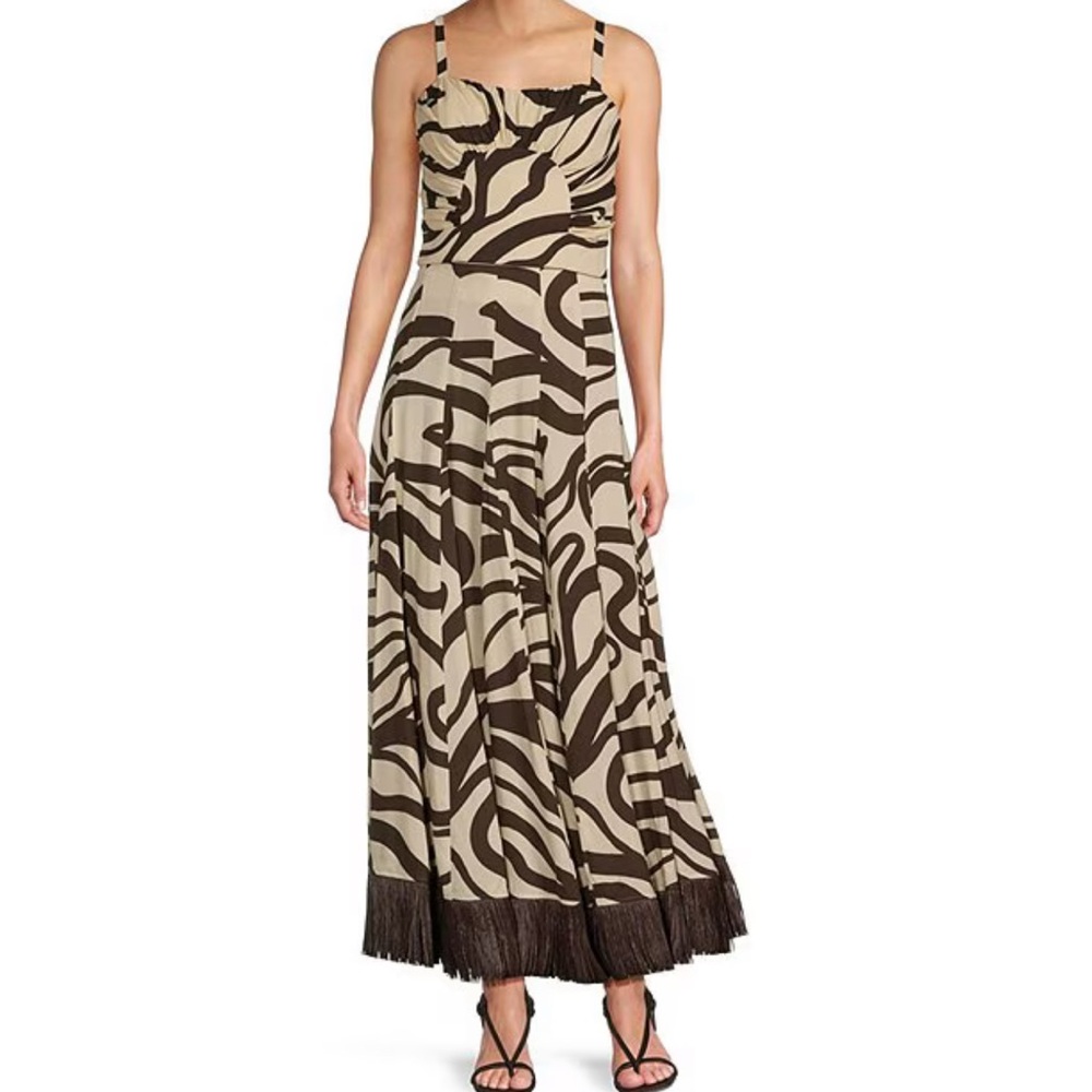 ANTONIO MELANI Zebra Print Maxi Dress